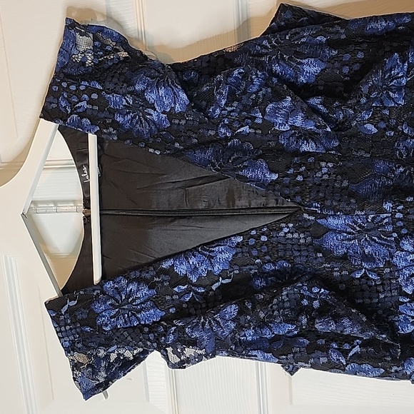 Lulus Molinetto Navy Blue Lace Ruffled Tiered Sleeveless Maxi Dress, Size XL - Picture 4 of 13